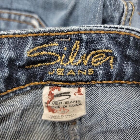 Silver Alex Distressed Denim Jeans Size 25 - Picture 9 of 11